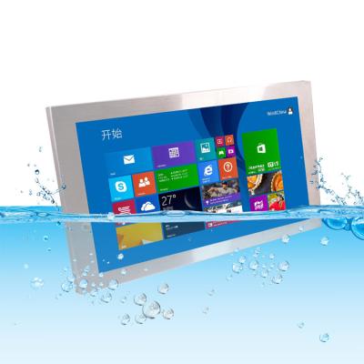 China RFID NFC 250cd/M2 Waterproof Panel PC IP65 1.5mm SS Embedded Panel Pc for sale