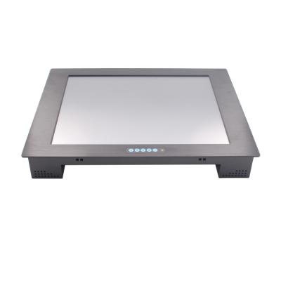China 19 Inch Front IP65 Panel Mount Industrial Monitor With Resistive Touch for sale
