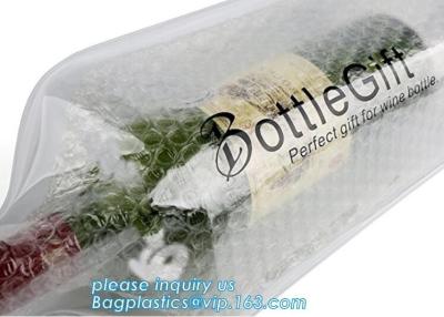 China El bolso amistoso del vino de Eco, protector de la botella de vino, bolsos de burbuja envuelve vagos inflables de empaquetado de la bolsa del aire de la botella de vino de los artículos frágiles en venta