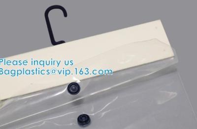 China Stationery Set Transparent Plastic Bow Handle Hanger Zipper Lock Cosmetic Pvc Bag With K,Hanger Plastic Hook Bag F for sale