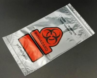 China Biohazard specimen bags, pill bags, medicine bags, autoclavable hospital bags, Slider Zipper Bags for sale