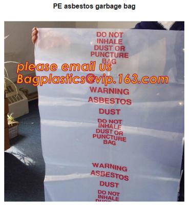 China Asbestos Trash bag Puncture Resistant All Purpose Bags Liners ,Wire Frame Top Biohazard Bag, Zip Locking Tear Pouch Bags for sale