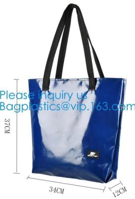 China 1000D Waterproof PVC Tarpaulin Customized Shopping Bag, Daily Women Shoulder Tote Bags Wholesale Price for sale