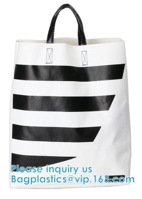 China Custom Printing Tear Proof Promotional Bag Washable Handbag Dry Bag Soft Handle Shoulder Bag Pack PVC With Zipper for sale