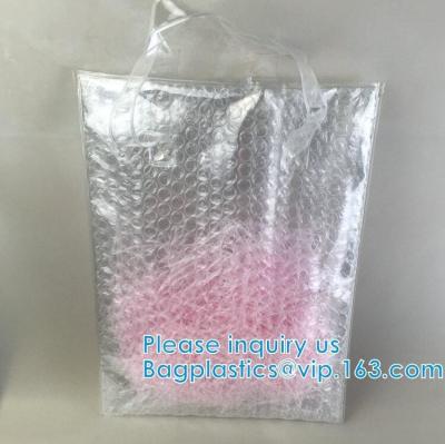 China Shopping Bags With Bubble Padded Mailer Metallic Bubble Apparel Bag, Customized Bubble Pouch Bags Holographic Surface for sale
