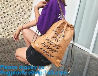 China Tyvek Waterproof Drawstring Backpacks Recycle Dupont Tyvek Paper Drawstring Bag For Girl for sale
