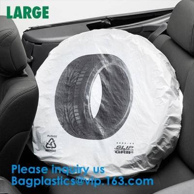 China Tire Storage Bags Car Plastic Tire Bags For Automotive Interior Protection, Auto Repair Shops Tire Covers For Wheel for sale
