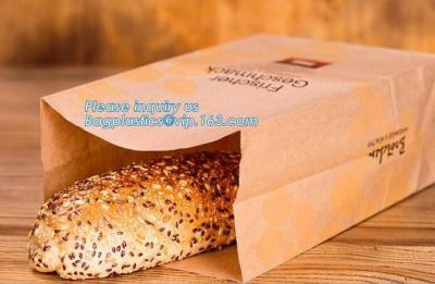 China Bolsa de papel para llevar de impresión hermosa de Brown Kraft del pan del paquete de la categoría alimenticia para la venta al por menor de la panadería, el mejor cust de la categoría alimenticia de la calidad en venta
