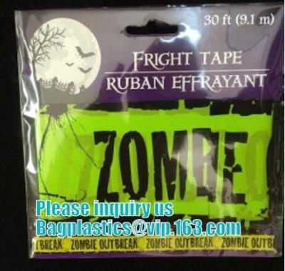 China Halloween Caution Tape , Custom Printing Caution Tape Halloween Banner,Halloween Caution Tape zebra tape bagease pack for sale