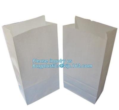 China bolsa de papel al por mayor del pan para la bolsa de papel en blanco del cliente, ingenio plástico impreso impermeable a la grasa de las bolsas de papel del embalaje del pan de la panadería en venta