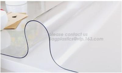 China cubierta de tabla clara del pvc del mantel lavable, flor del cordón de Oilproof que cubre la cubierta de tabla de los clips del mantel del pvc BAGEASE BAGPLAST en venta
