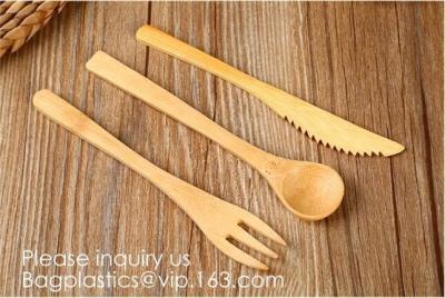China Cuchillo y bifurcación de bambú naturales de abastecimiento disponibles Honey Spoon, cuchara a granel biodegradable de la cuchara de bambú del partido de madera de abedul/para en venta