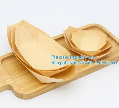China Comida para comer con los dedos - cuencos, promoción de madera biodegradable del “barco” - fuentes de la boda del partido, sushi de 130m m/ensalada/postre disponibles en venta