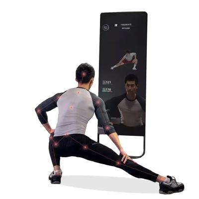China LCD Screen Interactive Home Gym Mirror Floor Standing For Exercise Sport ODM for sale
