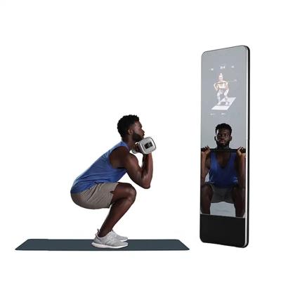 China Multi Touch Digital Fitness Mirror , Floor Standing Interactive Workout Mirror for sale