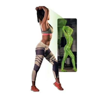 China Floor Standing Interactive Fitness Mirror For Gym Workout Multifunctional for sale