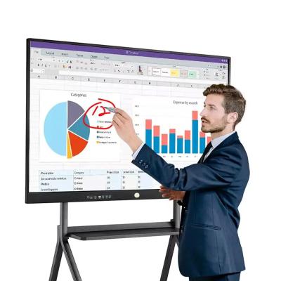 China 75 Inch Smart All In One Interactive Whiteboard Waterproof With Calculator for sale