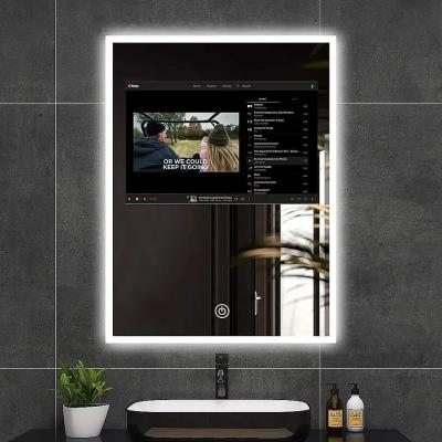 China Multifunctionele Smart Touch Screen Mirror 70mm Totale dikte 700cd/m2 Helderheid Te koop