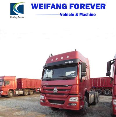 China HOWO 6X4 Tractor Truck 375HP Big Powerful Engine with Double Reduction Driving Axles for Heavy Mining Transportation for sale