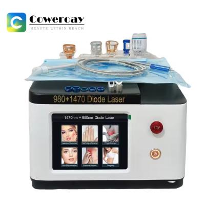 China Diode Laser Beauty Machine 1470nm 980nm Diode Laser Vascular Removal Machine for sale