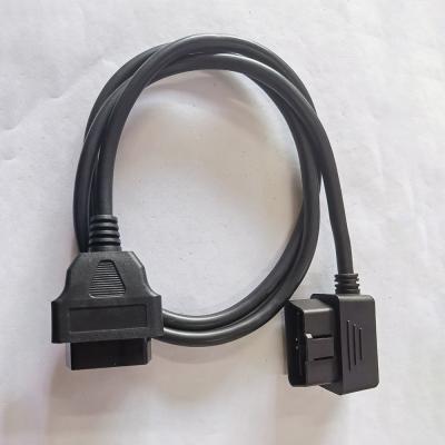 China Black Stable OBD2 Extension Cable 16 Pin Male To Female Length 150cm for sale