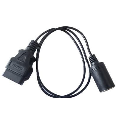 China OBD2 Serial OBD GPS Cable Straight Head Male To Cigarette Lighter Female Socket for sale