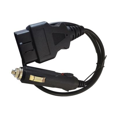 China 16 Pin OBD2 OBD GPS Cable Black Male Female To Cigarette Lighter for sale