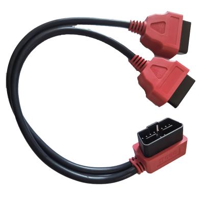 Chine Mâle de câble de la voiture OBD2 Y de scanner à la femelle 2 pour l'interface de connecteur d'outil de diagnostic à vendre