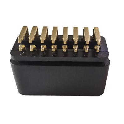 China 12V J1962 OBD2 OBD Car Connector With 90 Degree Right Angle Pins for sale