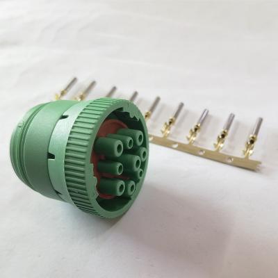 중국 녹색 도이치 J1939 암놈 커넥터, 자동차 9 핀 광 2 안정 소자 연결기 판매용