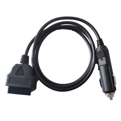 China Extension OBDII Diagnostic Cable 16 Pin Female OBD2 To Cigarette Lighter Adapter for sale