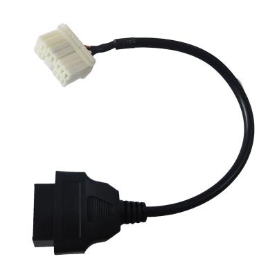 China ABS PVC OBD2 Connector Cable 12 Pin Male Female For Car Diagnostic for sale