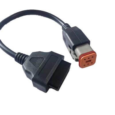 China Female To 6 Pin Motorcycle OBD Cable Durable With Diagnostic Connector for sale
