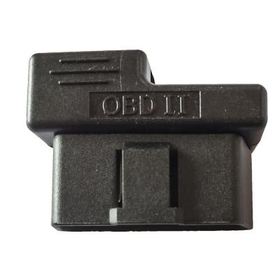 China ABS Brass PA66 OBD2 Plug Adapter Male Head 16 Pin With L Shaped Housing for sale