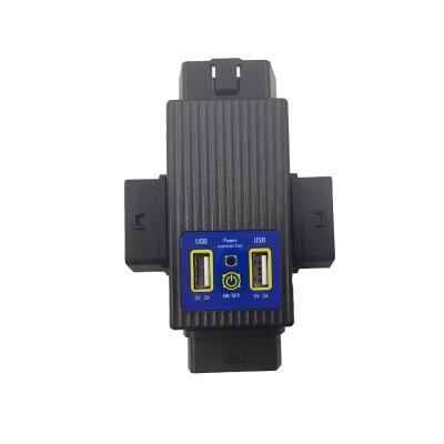 China OBD2 power converter one minute three to car 2USB supply ports for sale