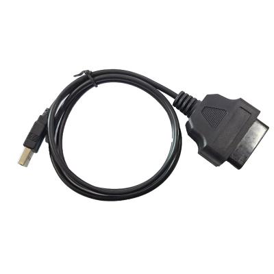 China Länge 100cm OBDII zu USB verkabeln schwarze Farbe Vielzweck-12V 24V zu verkaufen