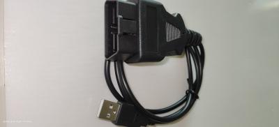 China Black PA66 OBD2 To USB Cable , Durable OBDii USB Diagnostic Cable for sale