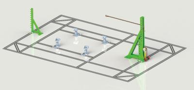 China modular rails floor straightening system for auto collision body and frame for sale