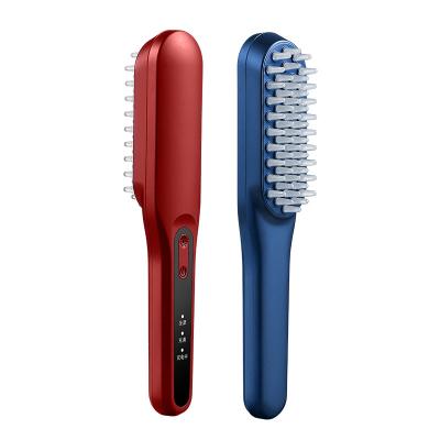 China Red Blue Light Electric Laser Anti Hair Loss Comb EMS Vibration Laser Massager Comb for sale