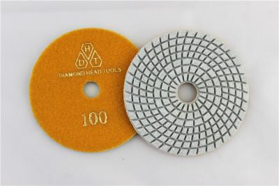 中国 100mmブッシュのハンマー3mmのダイヤモンドのぬれたポーランド語は1500の屑のダイヤモンド磨く用具にパッドを入れない 販売のため