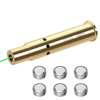 China Brass Bore Laser Sight Powerful 3030 Green Laser Boresight With 3 Sets Batteries for sale