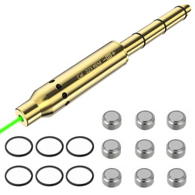 China Green Bore Sight 223 5.56mm Bore Sight Laser Boresighter 3 Sets Of Batteries for sale