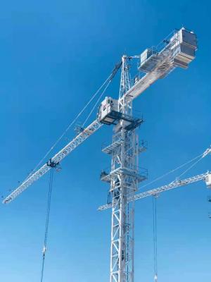 China Topkit Jib 50 Meters 6ton Construction Tower Crane With Telescoping Cage for sale