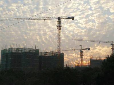 China Construção 51m em topless de 4 toneladas de levantamento de Crane For High Rise Building da torre da capacidade à venda
