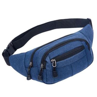 China Durable Stylish Fanny Pack 600D Tone Polyester Made With 3 Zipper Pockets for sale