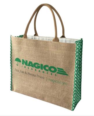 China Eco Friendly Promotional Shopping Bags , Customized Jute Tote Shopping Bag for sale