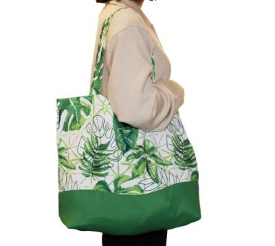 China Decorative Reusable Shopping Tote Bags Customized With Plants Pattern for sale