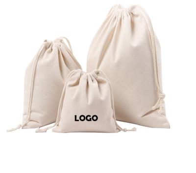 China Premium Cotton Canvas Drawstring Bag Environmentally Friendly With Custom Logo for sale