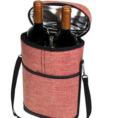 China Single Handle Insulated Freezer Bags Water Resistant Polyester Made For Wine for sale