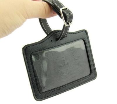 China Personalised Luggage Bag Tags PU Leather Made For Personal / Business Travel for sale